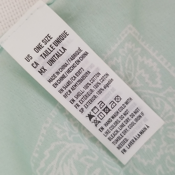 New American Eagle Green Floral Scrunchie Bandana Set - Picture 4 of 4